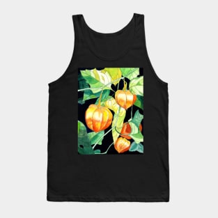 Chinese Lanterns watercolour flowers painting Tank Top